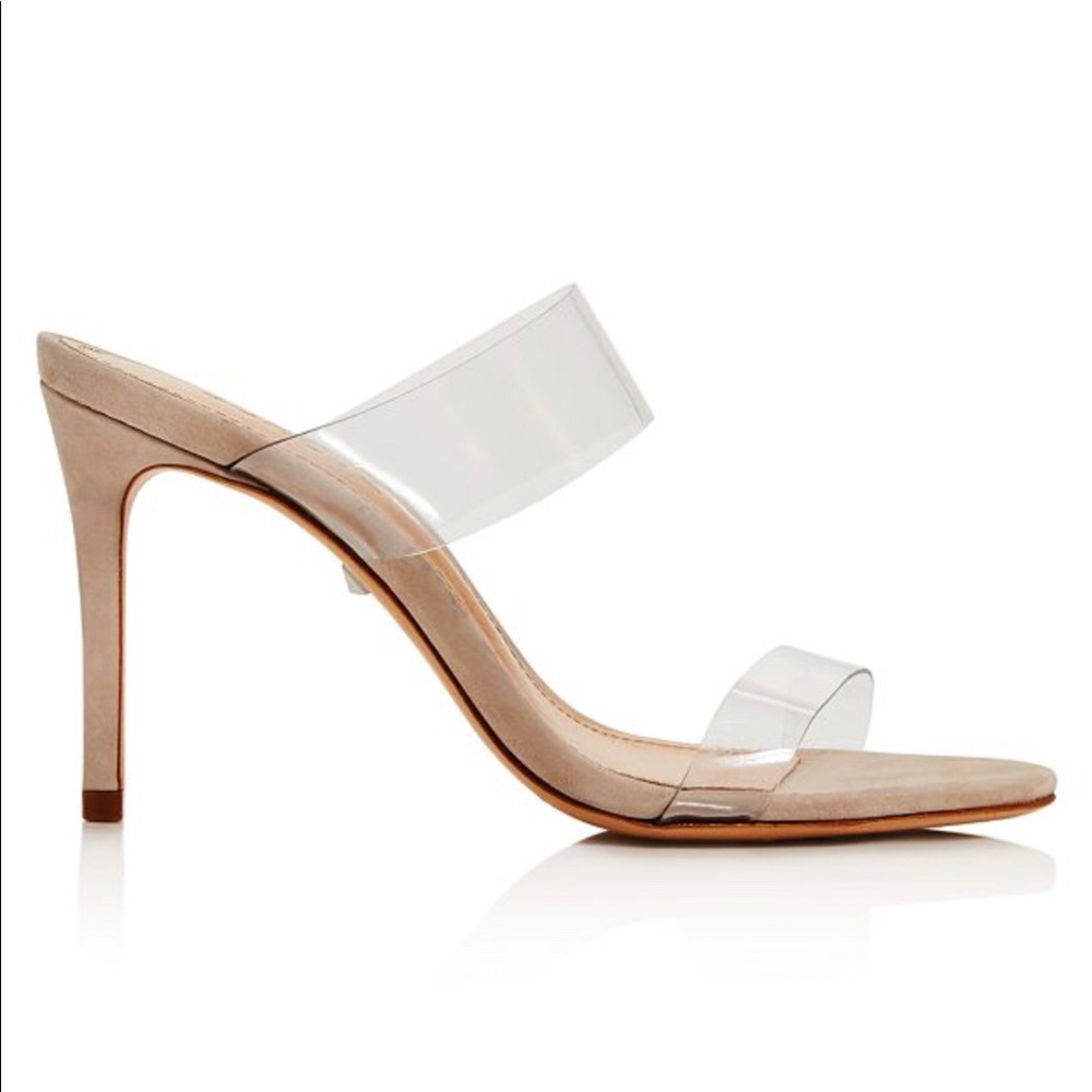 ‼️SOLD‼️Clear Two Strap High-Heel Slide Sandals - Picture 5 of 8